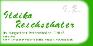 ildiko reichsthaler business card